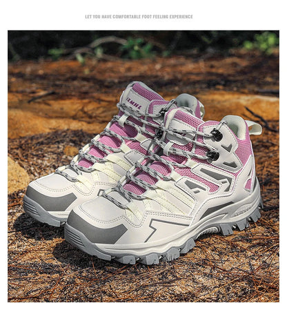 Sapatos de caminhada unissexo, sapatos desportivos para caminhadas ao ar livre, botas de campismo, sapatos impermeáveis de caminhada para senhora, sapatos de caminhada antiderrapantes