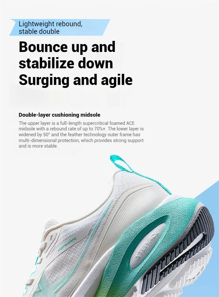 Xtep Lingbu 2.0 Ανδρικά Παπούτσια Τρεξίματος 2025 Spring ACE Support Feather Foam Αθλητικά Παπούτσια Stability Advanced Sneakers 875119110001