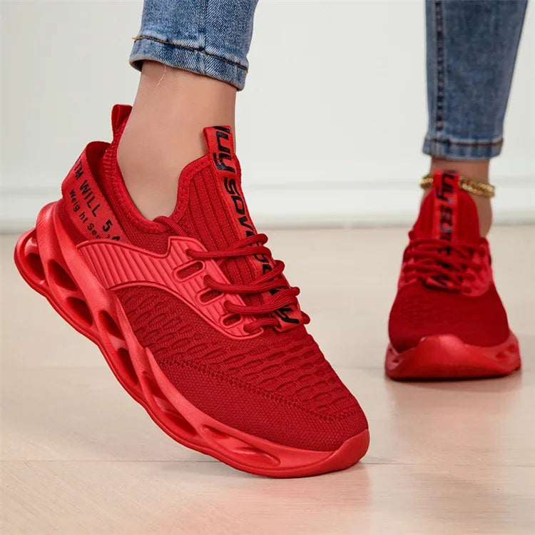 Baskets décontractées roses pour femmes et hommes, chaussures Blade, grandes tailles (46), chaussures de course légères et respirantes pour hommes, baskets de sport en mesh