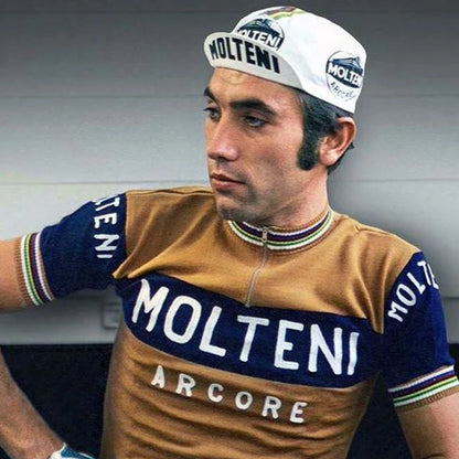 Retro Team Molteni cykelkeps – andningsbar solskyddskeps för utomhussport, unisex