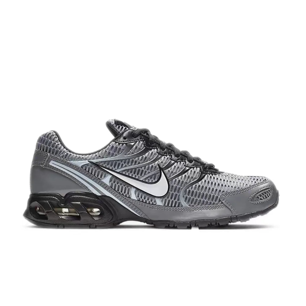 Pánské nízké běžecké boty Nike Air Max Torch 4 – šedá/stříbrná, ležérní textilie, prodyšná opora, dlouhá životnost 343846-012