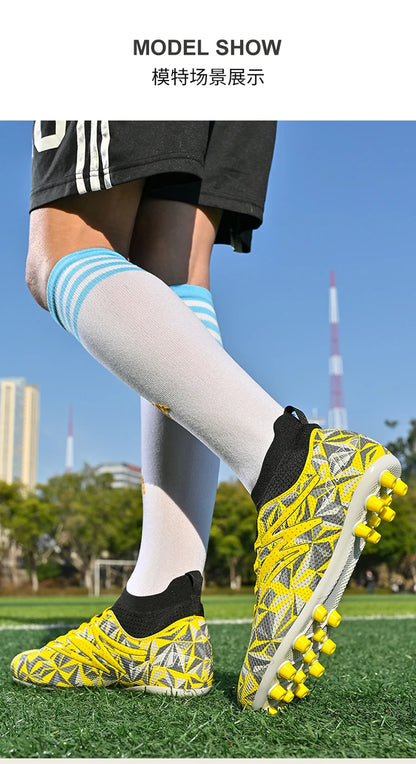 New Men's Football Boots Breathable Sport Training Soccer Shoes Cleats Sport Outdoor TF Futsal Match Turf Grass Drop Shipping