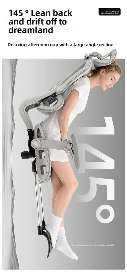 Tragbarer minimalistischer ergonomischer Stuhl mit 10D-Armlehne, Computerstuhl, Bürostuhl, Lernstuhl, Gaming-Stuhl, stabil und langlebig