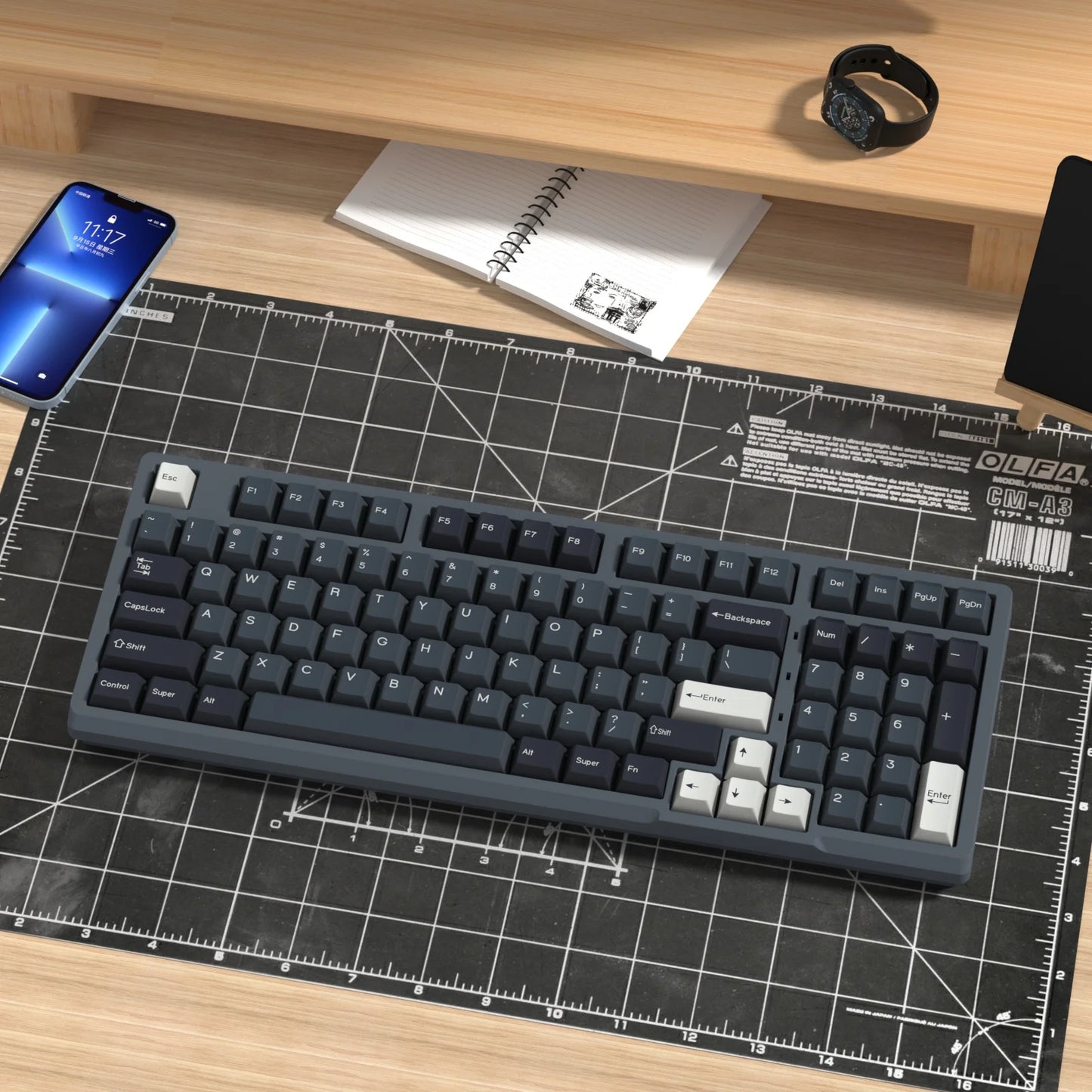 KBDiy 174 Teclas/Conjunto PBT GMK Apollo Keycap Double Shot Minimalista ISO Perfil Cherry para Teclado Mecânico Gaming Keycaps para MX