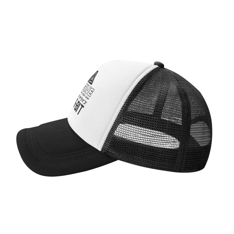 Sega Mega Drive -verkkolippalakki, unisex, hip-hop-snapback, kesäinen hengittävä aurinkolippis, trucker-malli, säädettävä hattu