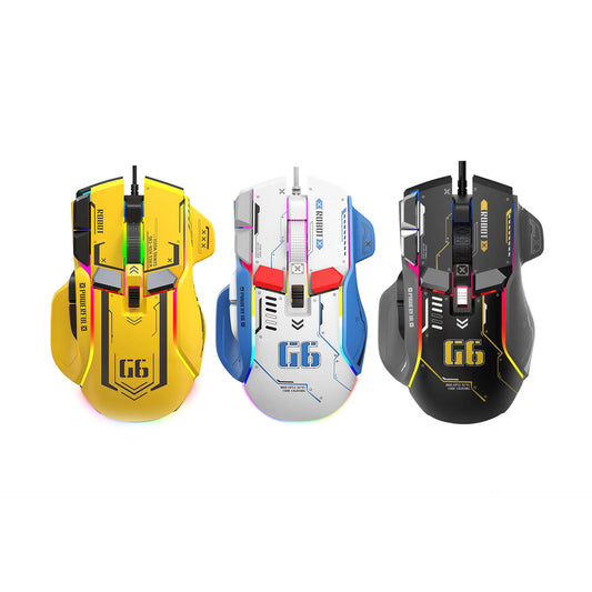 High-End programmierbare Gaming-Maus mit Kabel, 12800dpi, 12 Tasten, RGB, Gaming-Maus für Windows, IOS, Home Office, Laptop und PC
