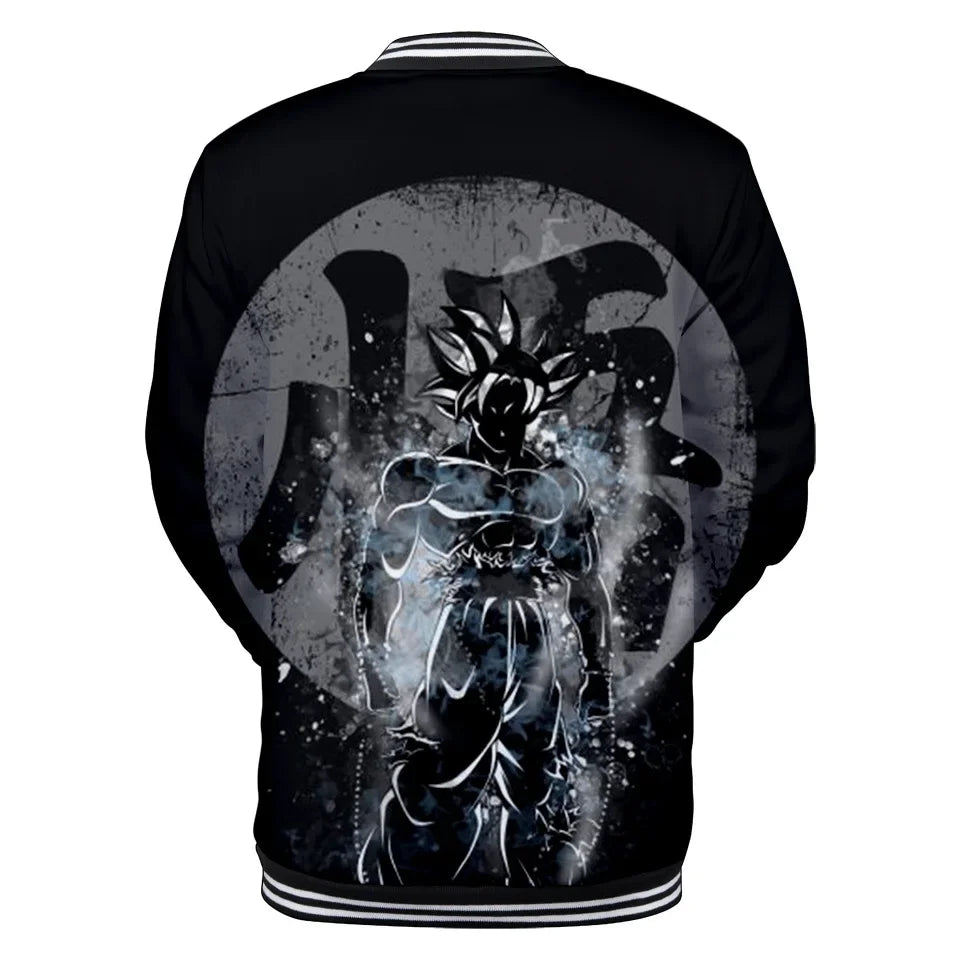 Dragon Ball Goku Kanji Symbol Men Zipper Hoodie Cartoon Japan Anime Women Sweatshirt 2025 New Fashion Children Jackets Coat