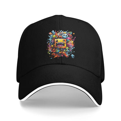 Geometry Cube Gaming Dash -baseball-lippalakki Hip Hop Sandwich -hatut Unisex-säädettävä Dad Hat -urheilulippalakki