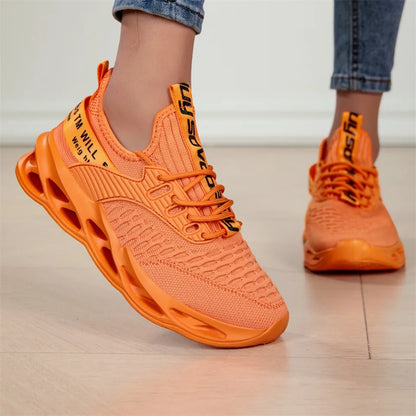 Baskets décontractées roses pour femmes et hommes, chaussures Blade, grandes tailles (46), chaussures de course légères et respirantes pour hommes, baskets de sport en mesh