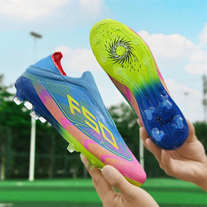 New Men's Soccer Shoes Grass Adult Non-Slip Football Boots Ultralight Sport Indoor Cleats Non Slip Fg Turf Futsal Comfortable