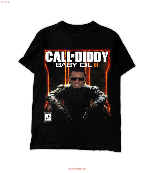 „Call of Diddy Party Brainrot Sigma“ marškinėliai ilgomis arba trumpomis rankovėmis