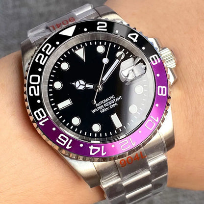 200m Waterproof Miyota8215 Automatic Men's Watch Diver Watches 40mm Mechanical Movement Luminous Jubilee Strap Glide Lock Buckle