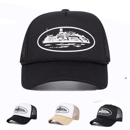 New Letter Embroidery Baseball Hats New Unisex Hip Hop Breathable Personal Sunshade Mesh Versatile Street Fashion Trucker Caps