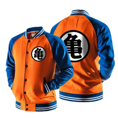 Neue japanische Anime Dragon Ball Z College-Jacke für den Herbst, lässiger Sweatshirt-Hoodie-Mantel, Marken-Baseballjacke