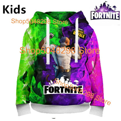 Hot Game Fortnite Hero Print Sweatshirt Boys Girls 3d Clothes Casual Kid Hoodies Children Adult Men Women Spring Autumn Pullover