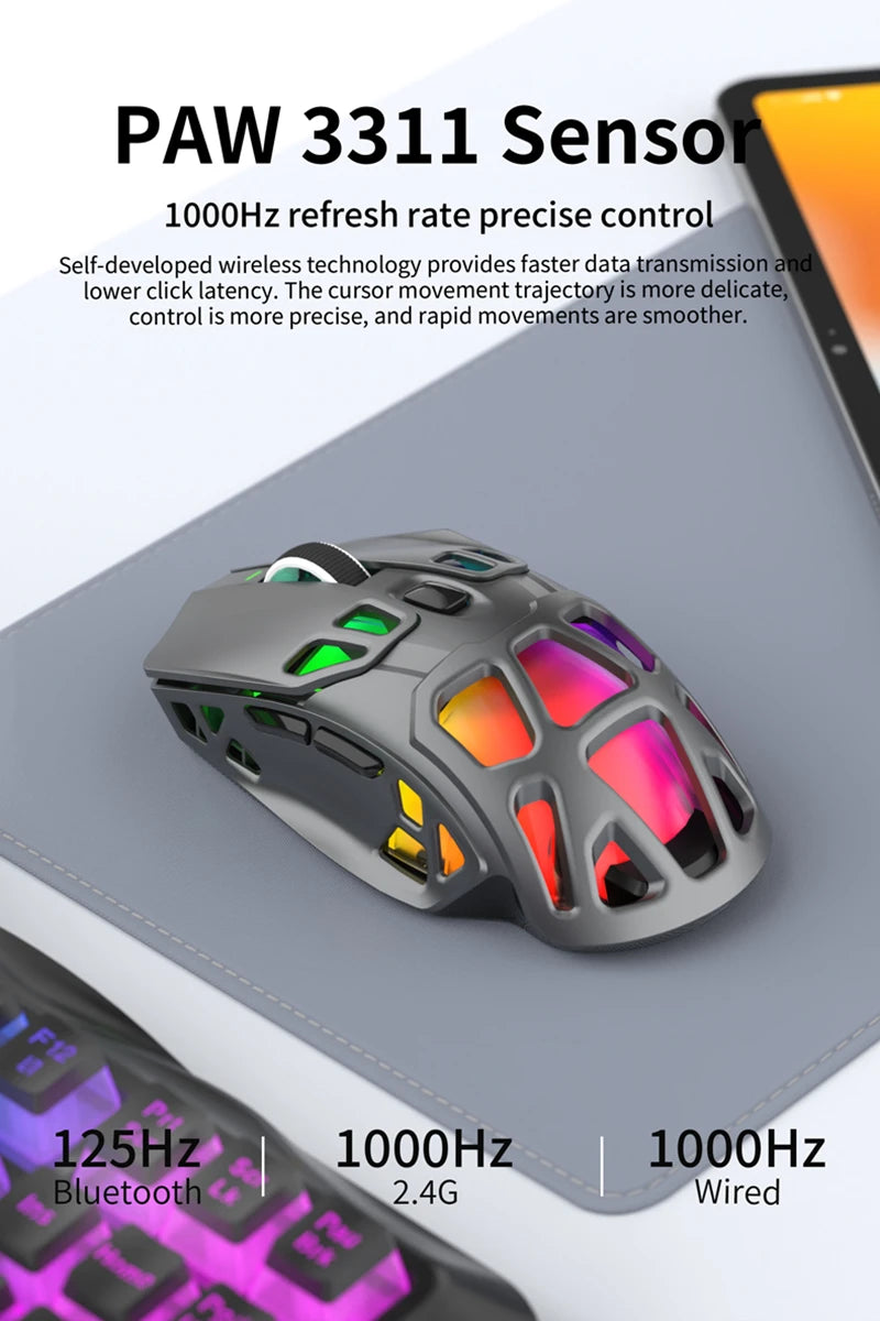 Lenovo X9Pro Tri-Mode Wireless Mouse 2.4G Bluetooth Wired Lightweight Magnetic Charging Dock Desktop Laptop Gaming&Office