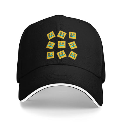 Geometry Cube Gaming Dash -baseball-lippalakki Hip Hop Sandwich -hatut Unisex-säädettävä Dad Hat -urheilulippalakki