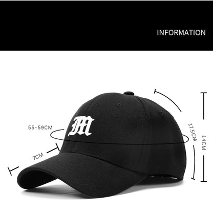 Fitted Full Stretch Closed Cap Hat Letter M Flexible Bill New Trucker Men Flex Dad Hip Hop Baseball Snapback Sun Visor Era