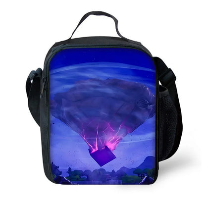 Neue FortniteS Kinder-Isoliertasche mit großem Fassungsvermögen für Jungen und Mädchen, wiederverwendbare Thermo-Kühltasche für Schule, Outdoor-Picknick und Lunchbox