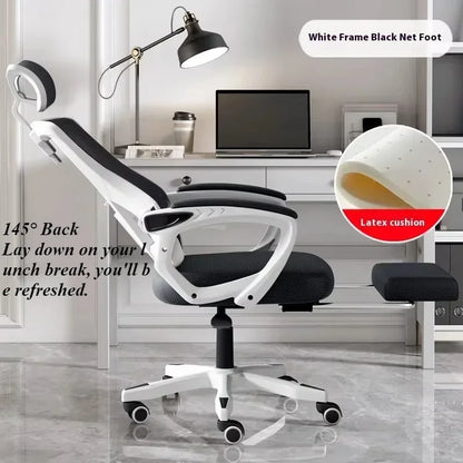 Gaming Chair Office Desk Ergonomic Computer Adjustable Armrests 3D Headrest Chair Lift Chair Back  Can Tilt Back with Foo Pedals