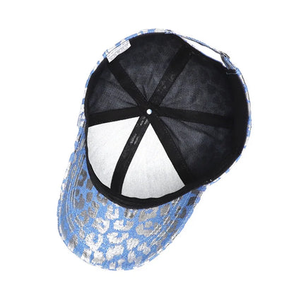 Leopard Print Plain Color Baseball Cap Breathable Sunshade Warm Couple Hat For Forthe four seasons