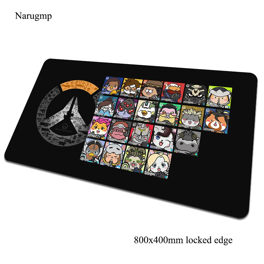 Overwatch Mauspad 80x40cm Gaming-Mauspad Halloween-Geschenk großes Mauspad Gamer-Computertischmatte Notebook-Mousemat PC