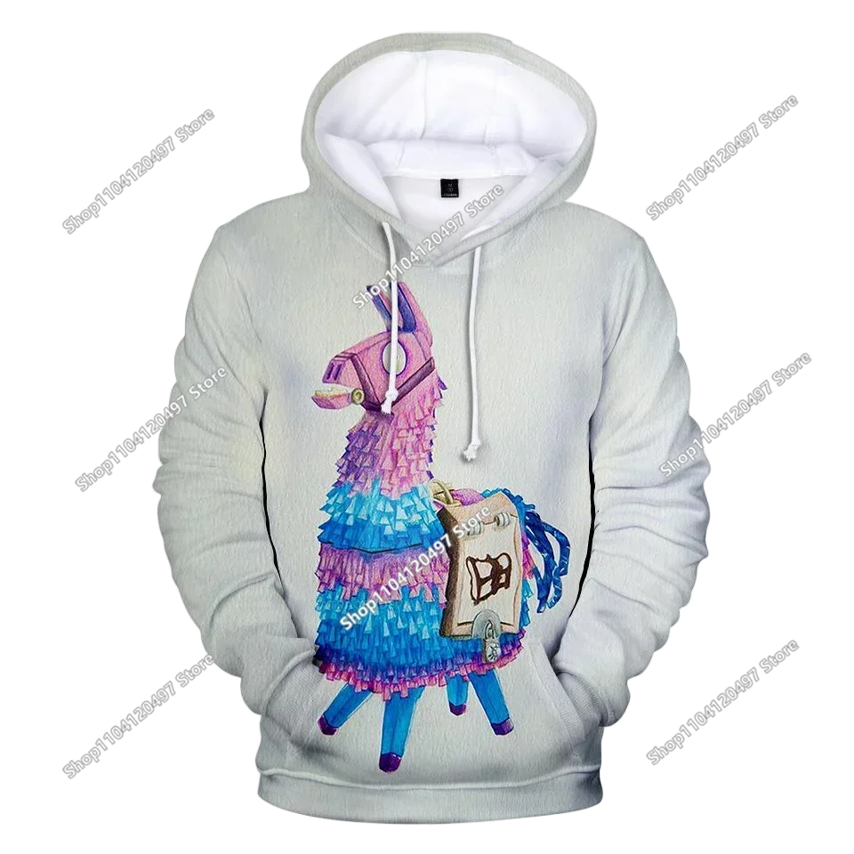 Fortnite 2024 Kinder-Sweatshirt mit digitalem 3D-Druck, Hoodie als Pullover-Jacke für Herren und Damen, langärmelig, Kindergeschenk