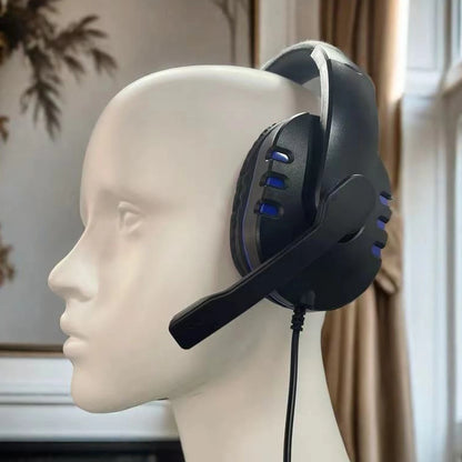7260 kabelgebundene Kopfhörer mit Mikrofon – Gaming- & Arbeits-Headset für PS4 PS5 Xbox One, Lernen & Meetings, 3.5mm-Klinken-Ohrhörer