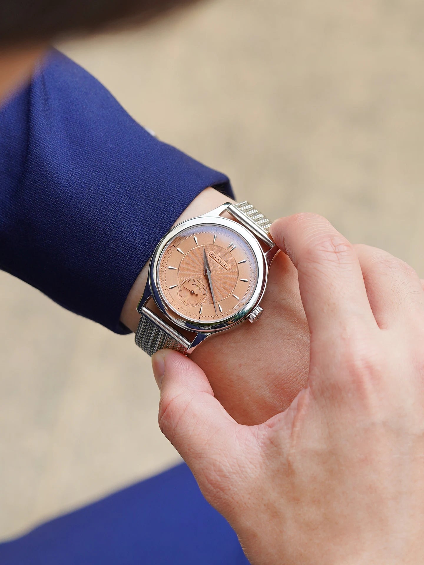 FARASUTE Retro Hangzhou Customized Movement Automatic Mechanical Watch Men Sapphire Stainless Steel Small Second Hand Wristwatch