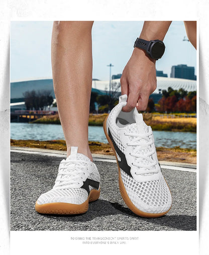 Herren-Barfuß-Loafer mit breitem Design, rutschfest, Freizeitschuhe/Wanderschuhe, in mehreren Farben erhältlich, atmungsaktives Mesh-Herrenschuhwerk