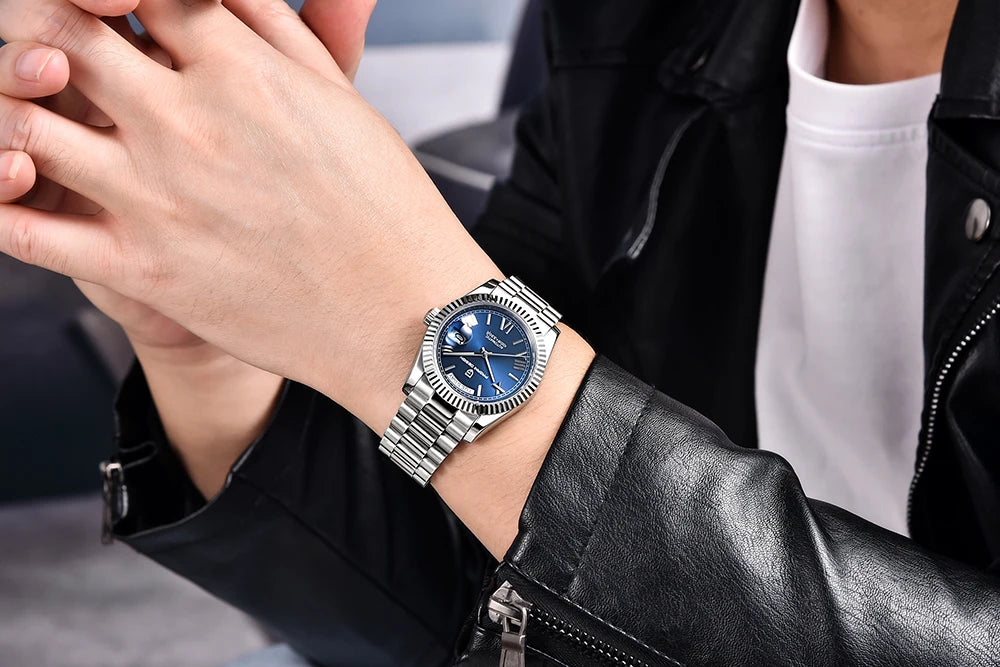 2026 New PAGANI DESIGN Enamel Dial DD36 Luxury Silver Gold Automatic Watch For Men AR Sapphire Crystal Mechanical Wristwatch Men