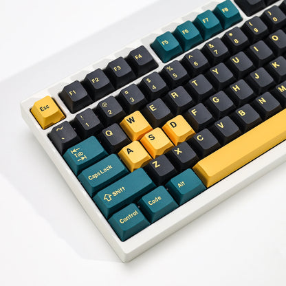 KBDiy GMK MarrsGreen Teclas Retro PBT ISO Double Shot Perfil Cherry para Teclado Mecânico Gaming com Switches MX
