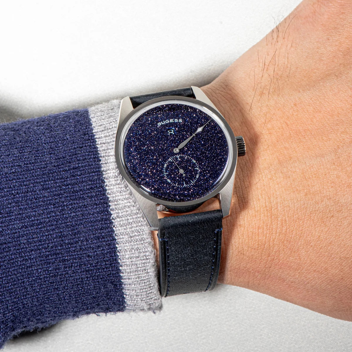 Sugess Mens Watch Automatic ST1721 Movement Aventurine Mechanical Wristwatches Hardlex Glass Fashion Simple Business Clock S451