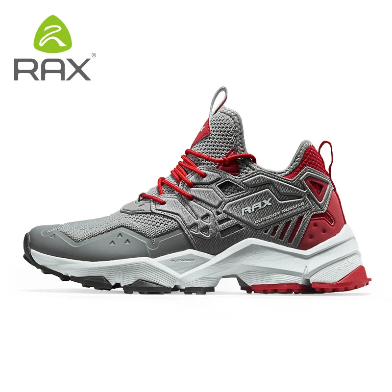 RAX Running Shoes Men&Women Outdoor Sport Shoes Breathable Lightweight Sneakers Air Mesh Upper Anti-slip Natural Rubber Outsole