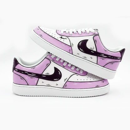 Custom Sneakers Nike Court Vision Messy Line Design Wild Romantic Dream Comic Pattern Couple Matching Shoes Unisex Retro Shoes