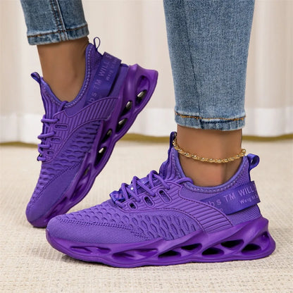 Baskets décontractées roses pour femmes et hommes, chaussures Blade, grandes tailles (46), chaussures de course légères et respirantes pour hommes, baskets de sport en mesh