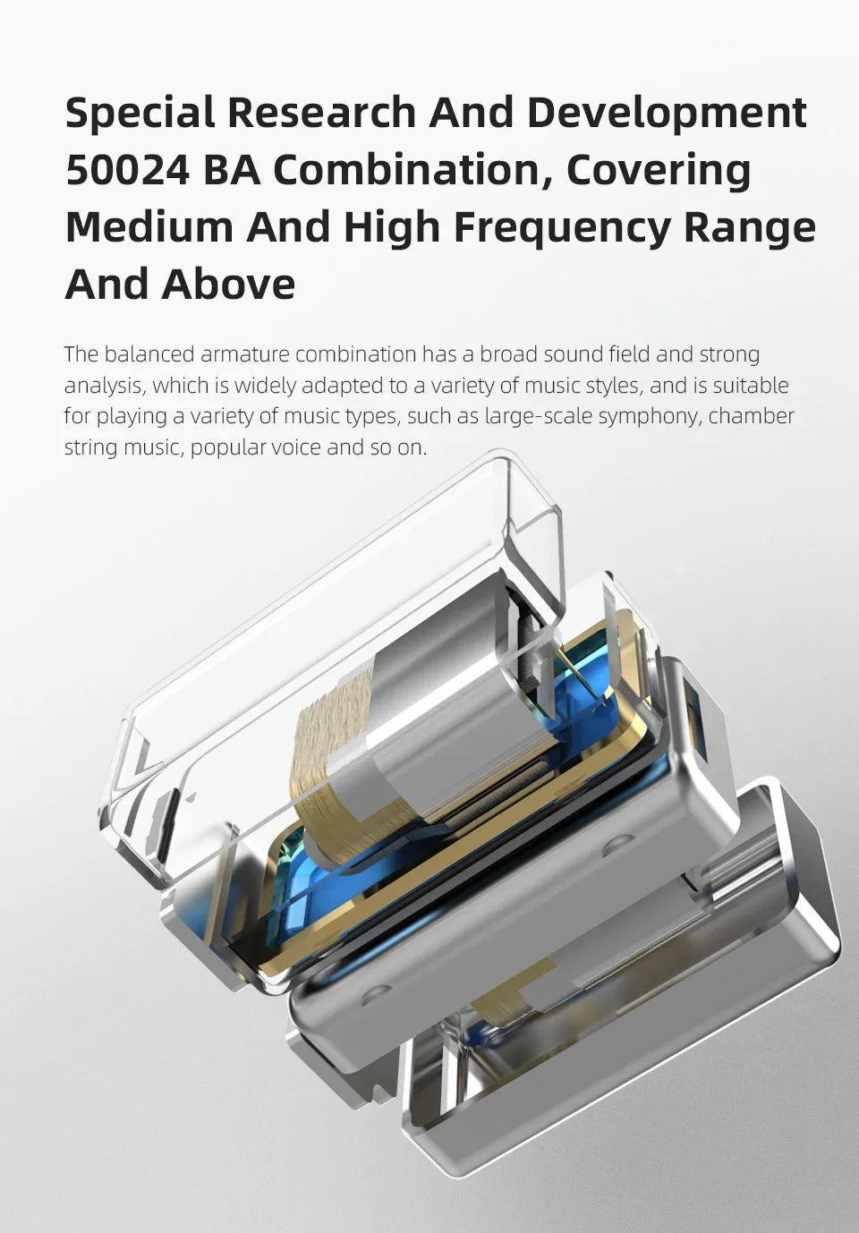 KZ ZAX 7BA+1DD Hybrid In-Ear Earphones – 16 Drivers HiFi Wired IEM Earbuds with Detachable Cable & Microphone