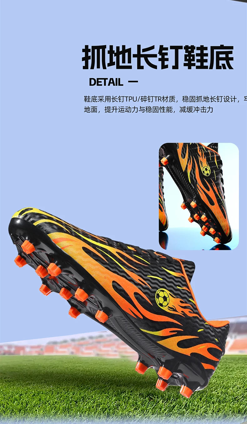 Professional Children's Football Shoes Outdoor Soccer Shoes Kids Futsal Sneakers Lightweight Non-slip Child Soccer Cleats Boys
