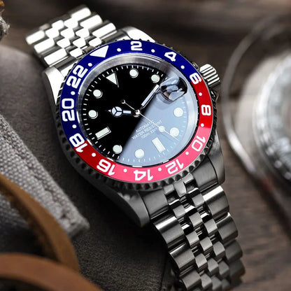 200m Waterproof Miyota8215 Automatic Men's Watch Diver Watches 40mm Mechanical Movement Luminous Jubilee Strap Glide Lock Buckle