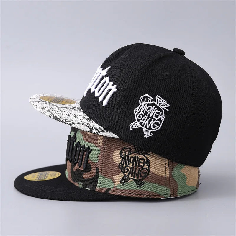 Cross-border Hot Selling in Europe and AmericaComptonBaseball Cap Korean Style Personality Hip-Hop Flat Brim Camouflage Hat