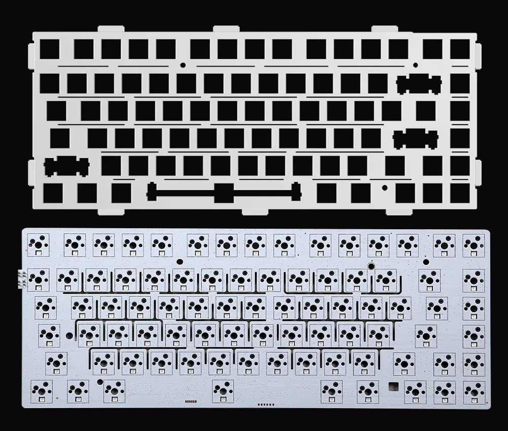 Teclado Mecânico Sem Fios MCHOSE G75 Pro 75% Layout, Montagem Gasket, 5 Camadas de Amortecimento, Retroiluminação RGB, Tri-Mode, Hot Swappable