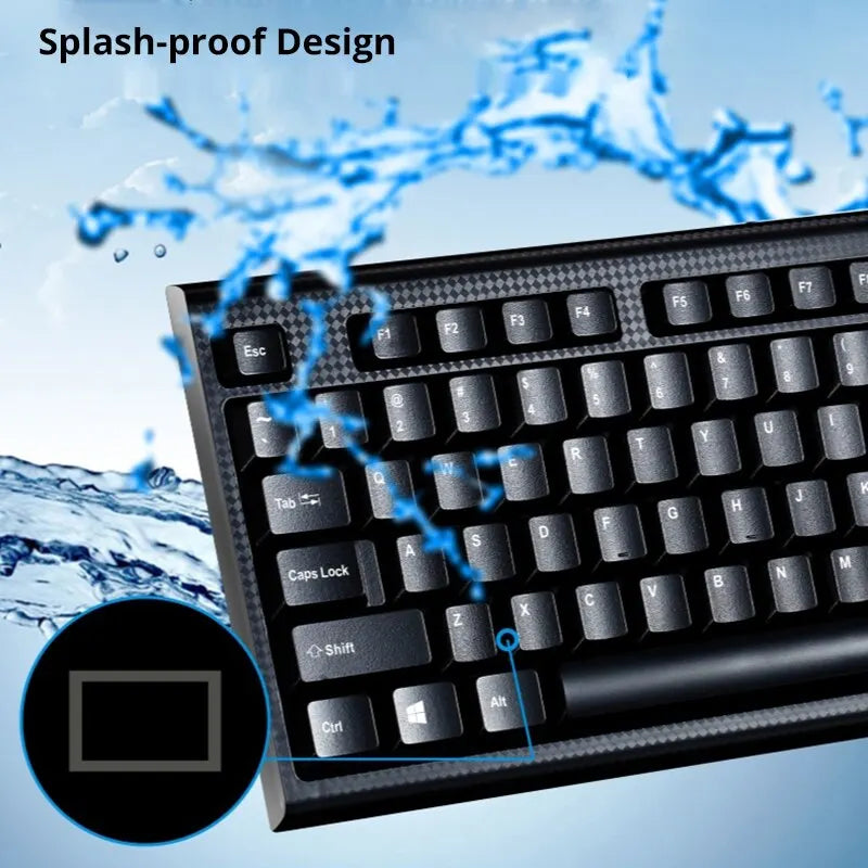 Teclado Individual Q9 USB de Conetor Quadrado para Escritório e Casa, PS2 de Conetor Redondo, com Fio para Computador de Secretária