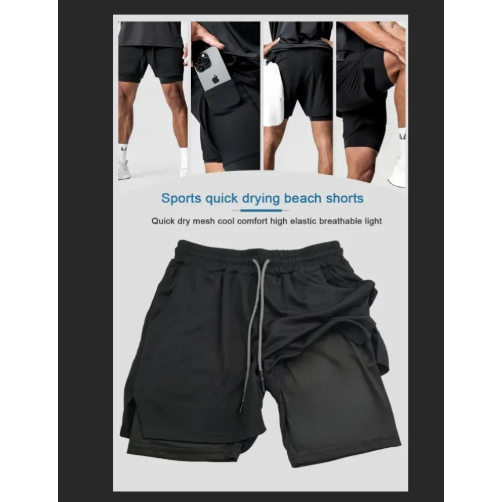 Dragon Ball Peripherie bedruckte Double-Shorts Majin Buu GOKU – amerikanische Sport-Shorts, bequeme, lockere und atmungsaktive Sommerhose für Herren