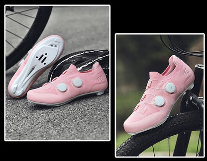 Scarpe da ciclismo su strada unisex, HsYixin traspiranti SPD autobloccanti antiscivolo, scarpe da corsa per bici da strada, MTB flat e sneakers da bicicletta