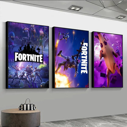 Αφίσα-αυτοκόλλητο cool F-FORTNITE υψηλής ευκρίνειας, ιδανική για αναβάθμιση των τοίχων στο σπίτι και στο δωμάτιο, διαθέσιμη σε ποικιλία στυλ.
