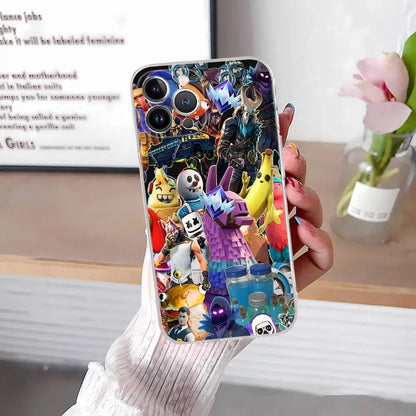 F-Fortnites-Cools Handyhülle für iPhone 17 16 15 14 13 12 11 Pro Max Plus, weiche Schutzhülle, personalisierbar DIY