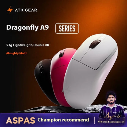 ATK A9 Ultra Wireless Gaming Mouse Tri Mode 8K 53g Lightweight A9/A9 SE/A9 Plus/A9 Pro Gaming Mouse E-sports PC Customized Gift