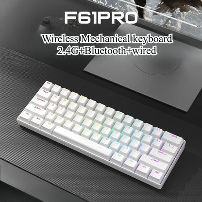 Bluetooth Wireless Mechanical Keyboards RGB Gamer Keyboard for Tablet Mechanical 60% iPad Backlit Mini USB Keyboard