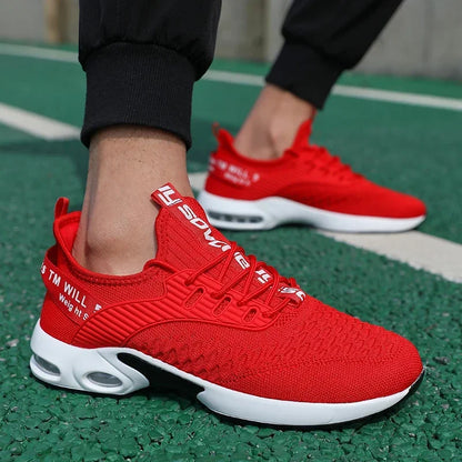 Men Thick Soled Sports Shoes with Fashionable Design Breathable Comfortable Shoes Outdoor Hiking Shoes Zapatillas Hombre De Segu