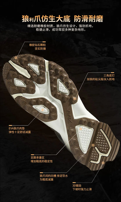 RAX Winter Hiking Boots Men Waterproof Breathable Outdoor Sports Sneakers for Men Trekking Boots Mountain Trekking Shoes Bigsize